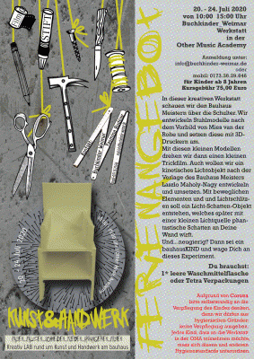 Aushang bauhausKINDER kunst&handwerk